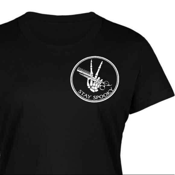 Custom, Stay Spooky Hairdresser Tee, Slim Fit, Size 3X, New - Picture 3 of 8